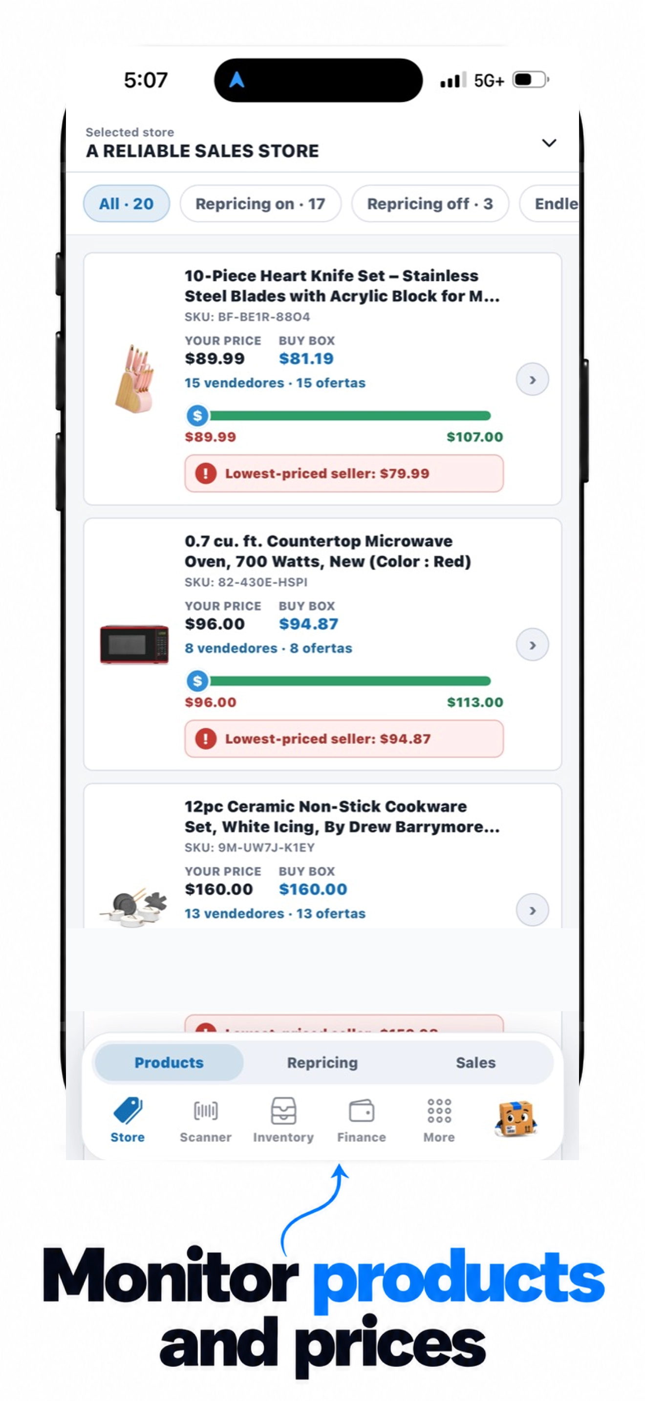 Multiple stores